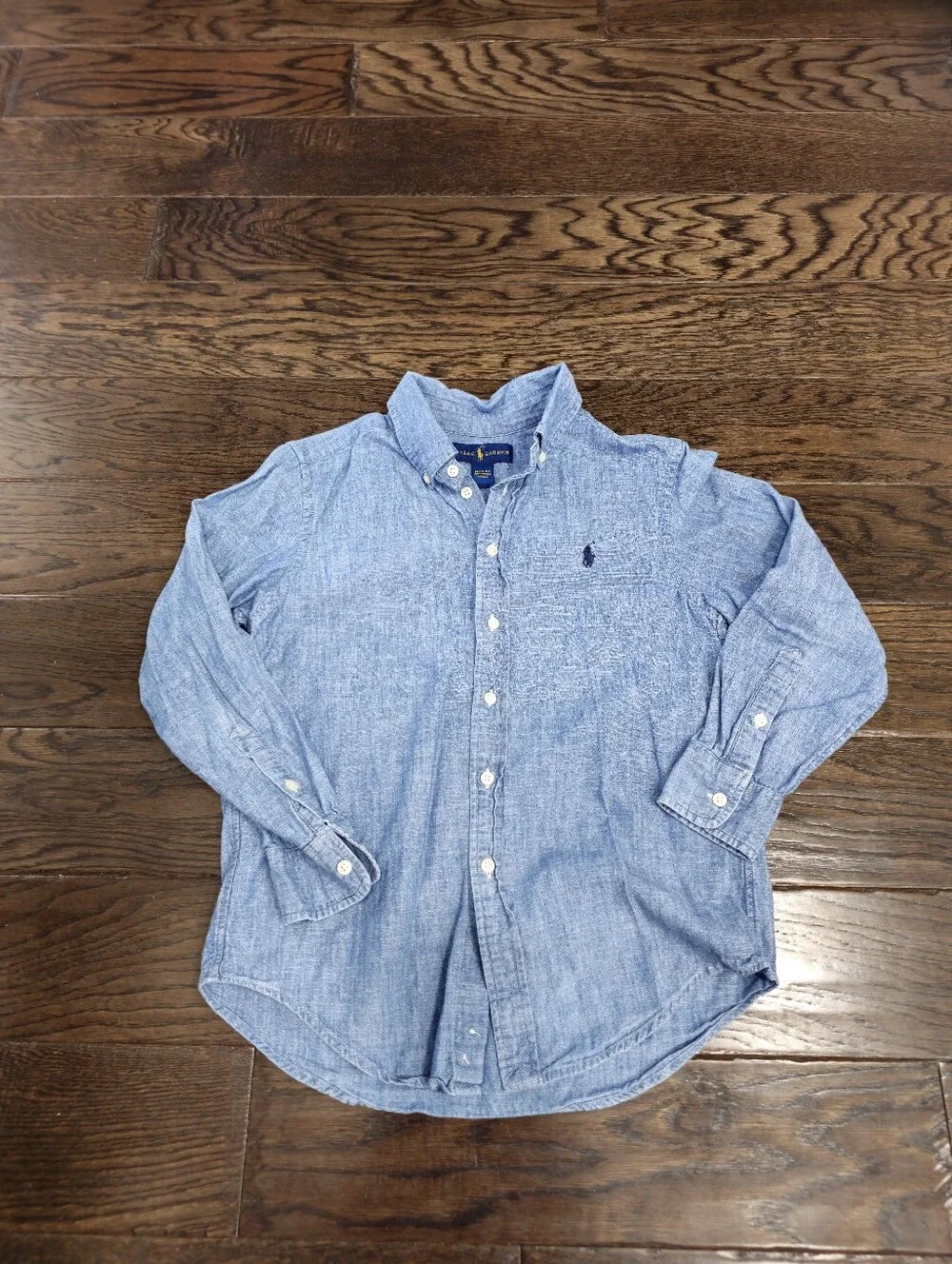 Polo Ralph Lauren Button Down Long Sleeve, Size M 10-12, Denim